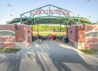 Majestic Park baseball stadium entrance sign